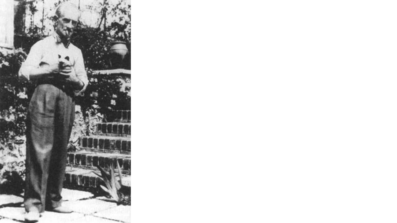 Maurice Ravel met één van zijn katten